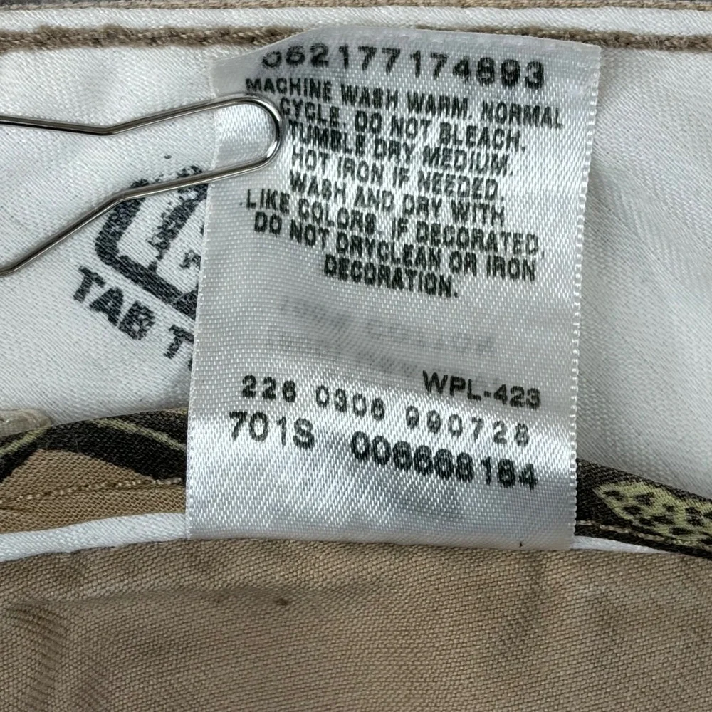 Levis‎ Tab Twills Slim Straight Khaki Pants Mens 34x34 Tan Chino Cotton 5-Pocket